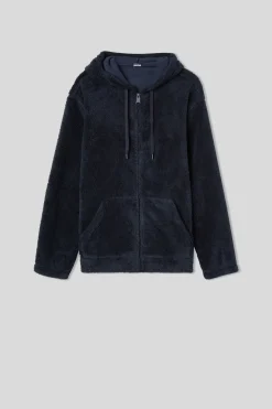 Sudadera Efecto Peluche con Cremallera