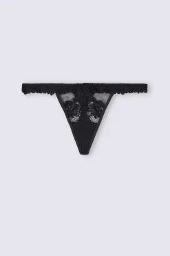 Tanga de hilo con volantes de encaje Pretty Flowers