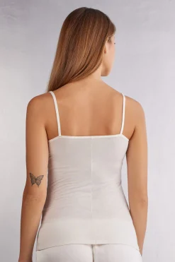 Top de Modal Ultraligero con Cashmere y Encaje