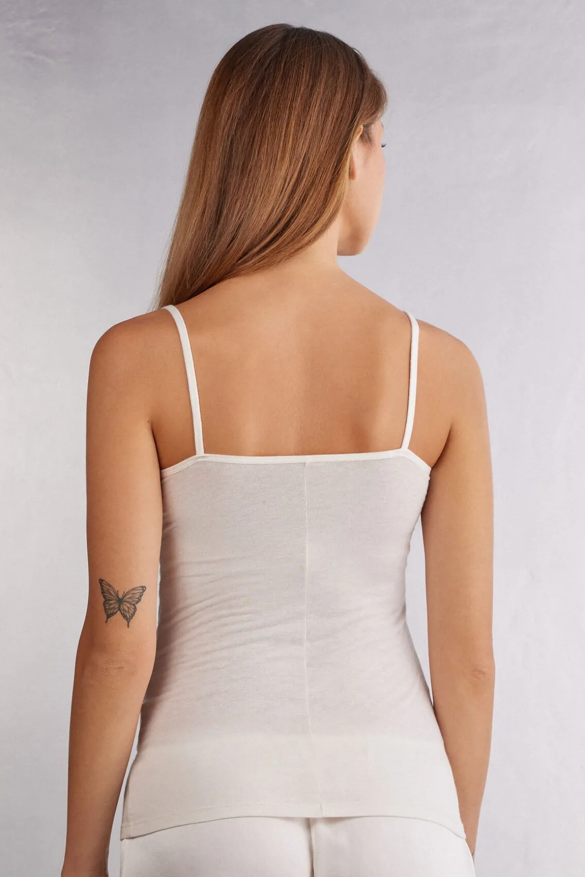 Top de Modal Ultraligero con Cashmere y Encaje