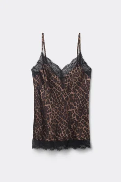 Top de Raso de Viscosa Luxurious Leopard