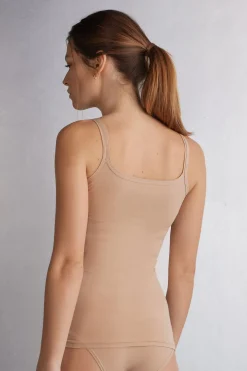 Top de tirantes para mujer de algodón
