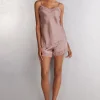 Top en Encaje y Seda