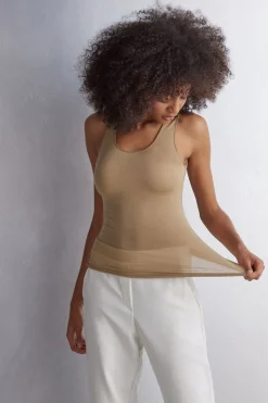 Top sin Mangas de Cashmere Ultraligero de Modal